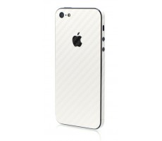 Карбоновая наклейка iPhone 5|5S Белая