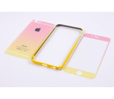 Комплект стекол + бампер для iPhone 6/6s Plus Yellow